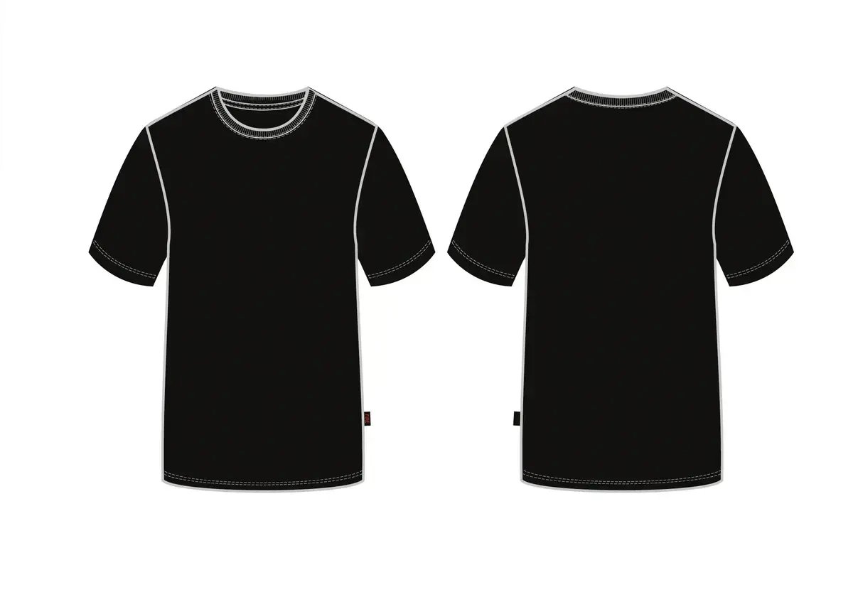 Front and back illustration of t-shirt